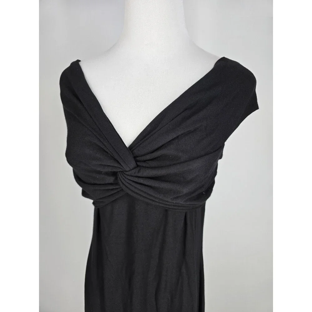 Reformation Anthropologie Midi Dress M Black Casual Comfort Off the Shoulder - Picture 2 of 8